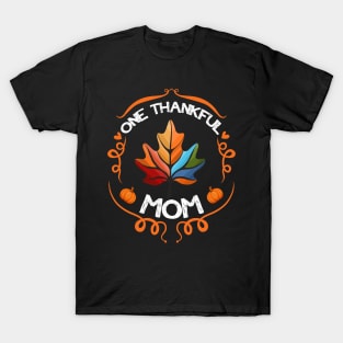 one thankful mom autumn leaves T-Shirt
